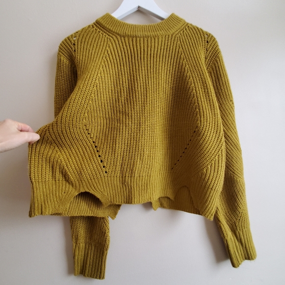 Paper Heart cropped pullover sweater zipper - Picture 3 of 5